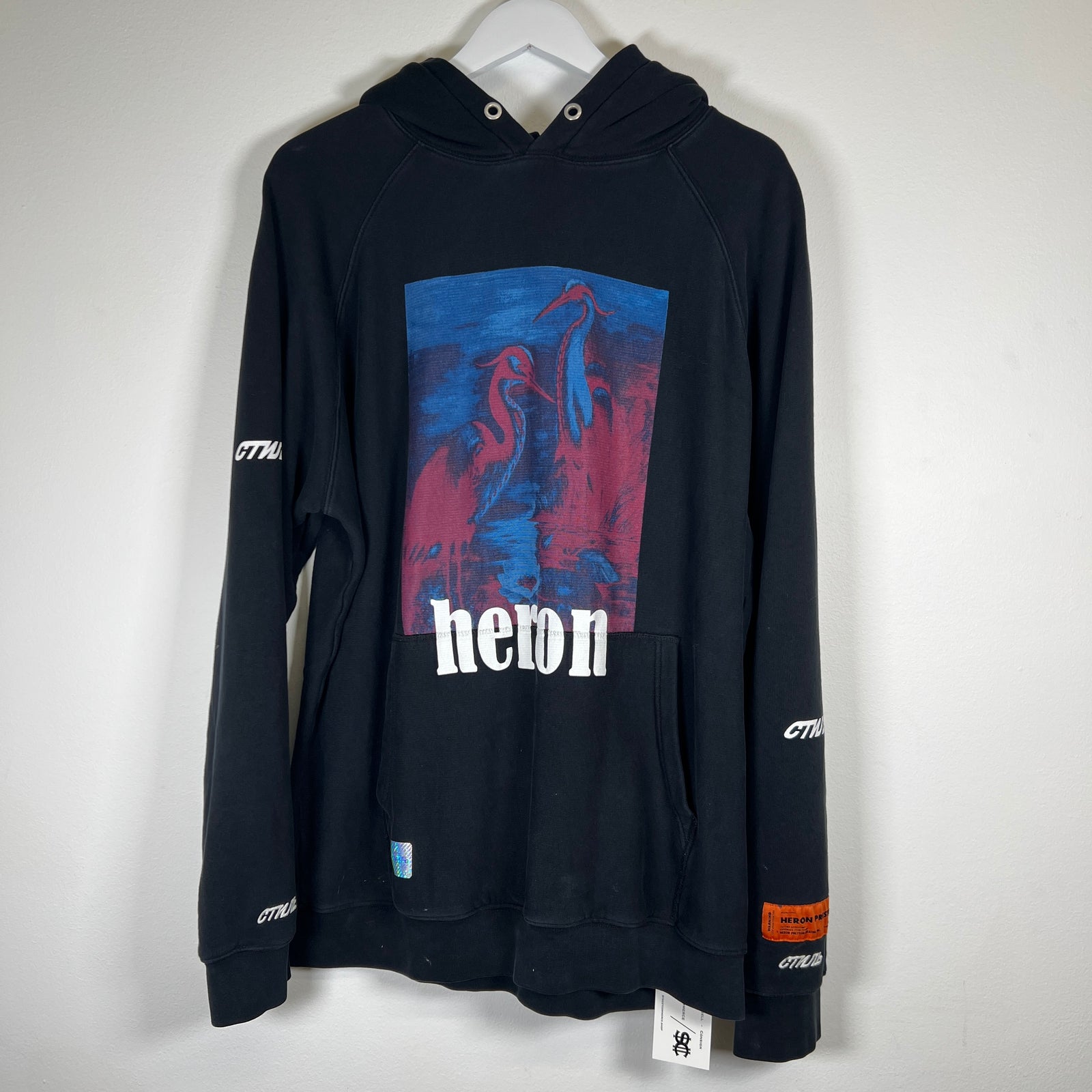 Heron Preston Purple Geese Hoodie Size M