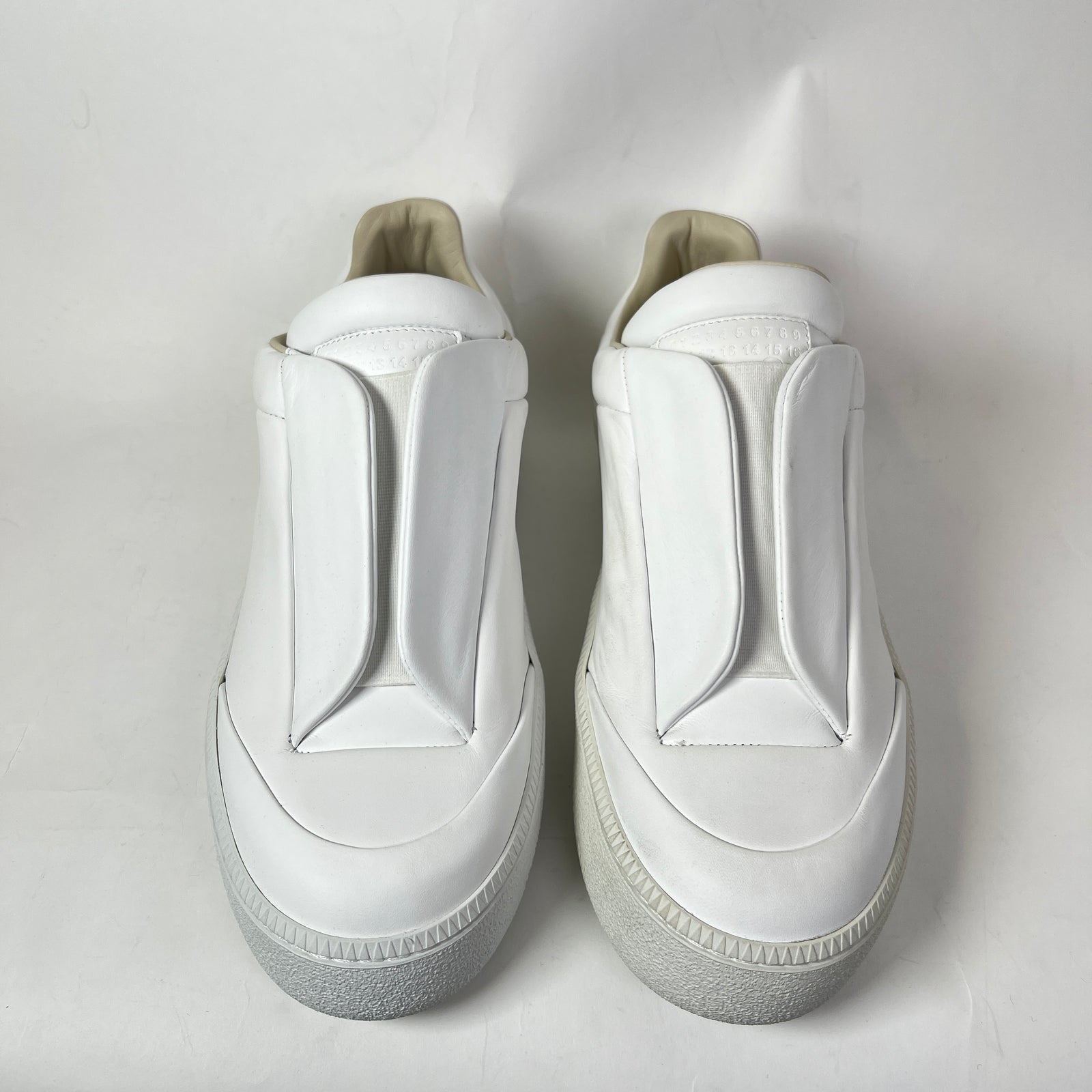 Maison Margiela Triple White Future Laceless Low-Top Sneaker Size 43