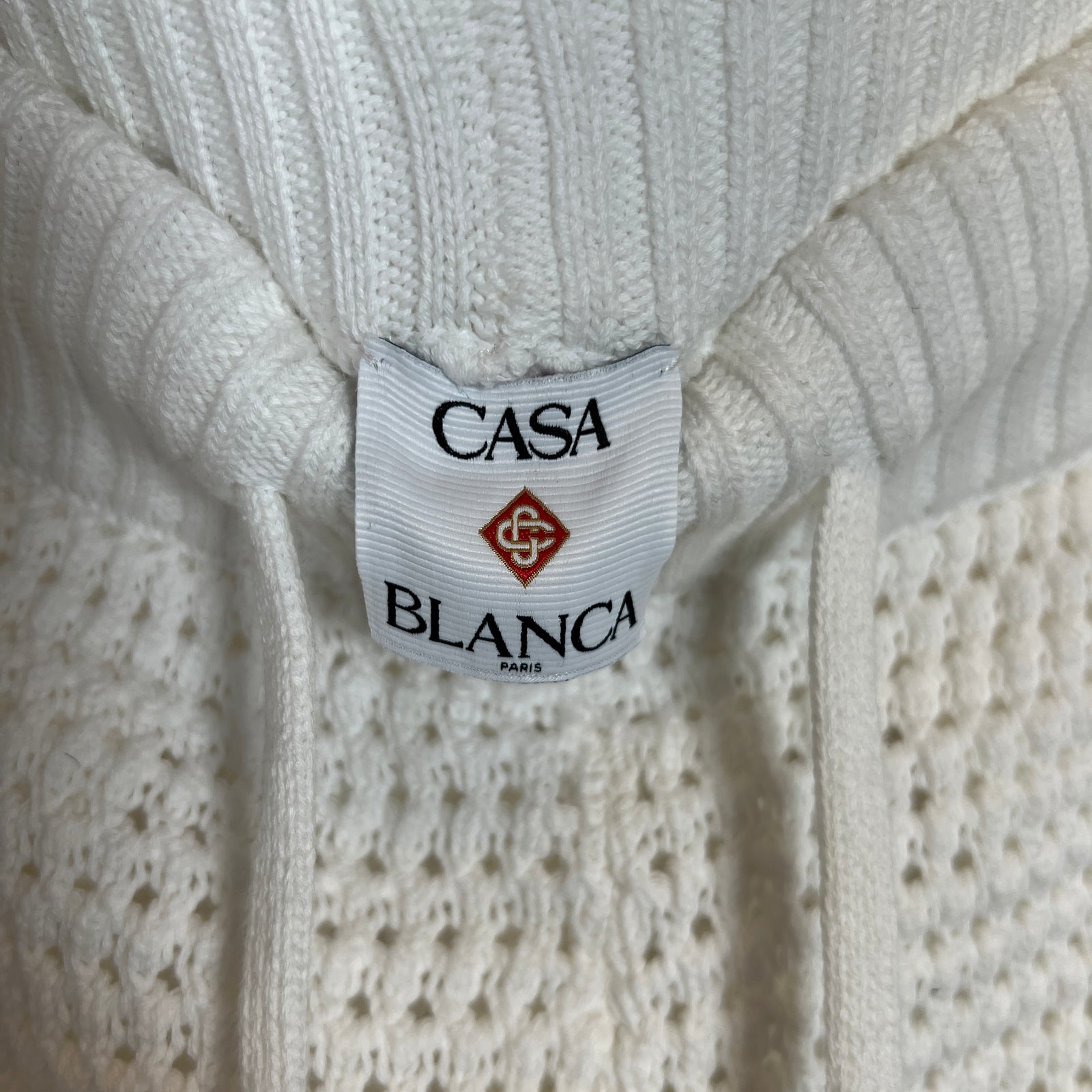 Casablanca White Sporty Faux Crochet Shorts Size XS