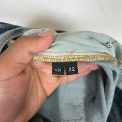 Purple Brand Lightwash Paint Splatter Slim Jeans Size 32
