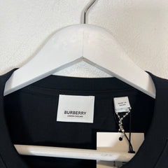 Burberry Black Vertical Logo T-Shirt Size L