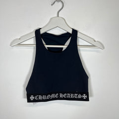 Chrome Hearts Black Sports Bra