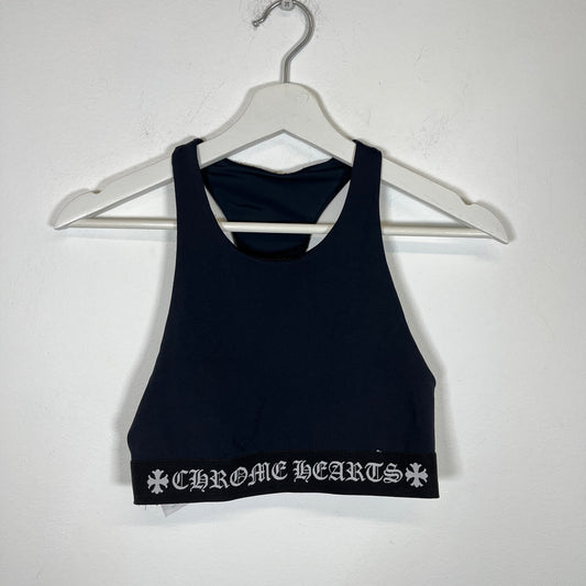 Chrome Hearts Black Sports Bra