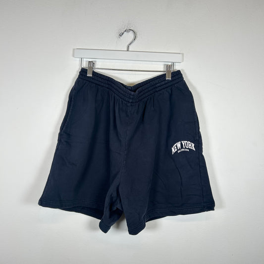 Balenciaga Navy New York Sweat Shorts Size M