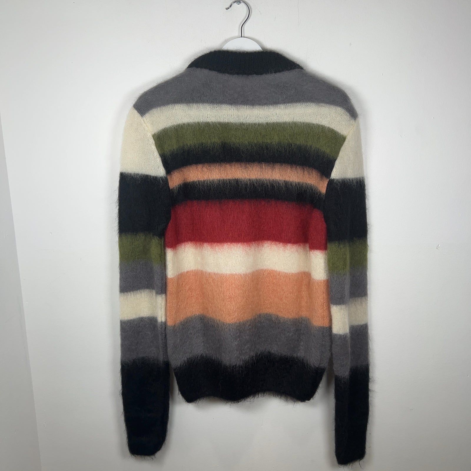 Saint Laurent FW17 ‘Johnny Rotten’ Striped Mohair Knit Sweater