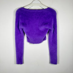 Jacquemus Purple La Maille Neve Cropped Cardigan Size 36