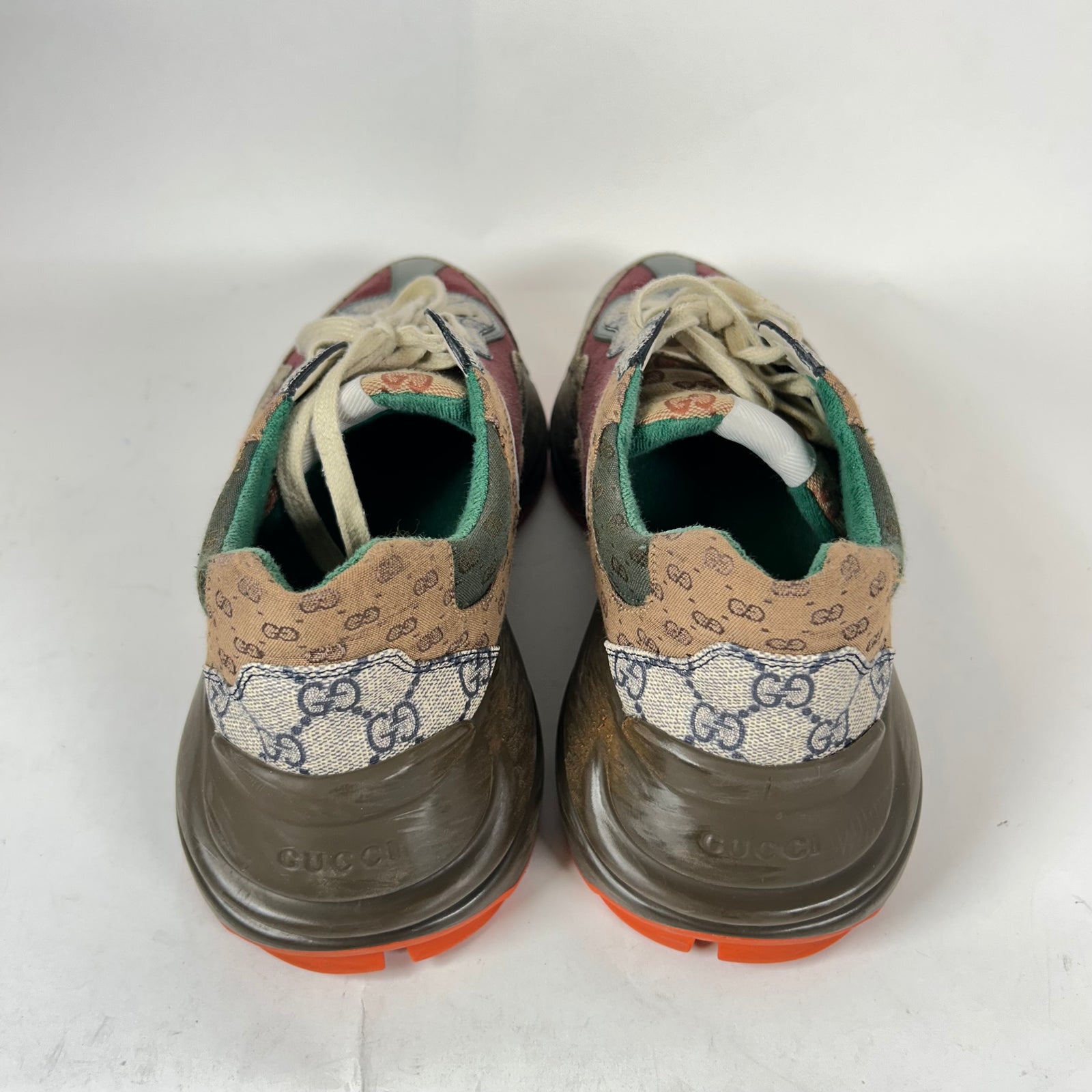 Gucci Burgundy GG Rhyton Sneaker Size GG 10