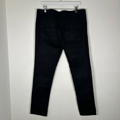 Rick Owens SS21 Black Cotton Straight Fit Pants Size 36