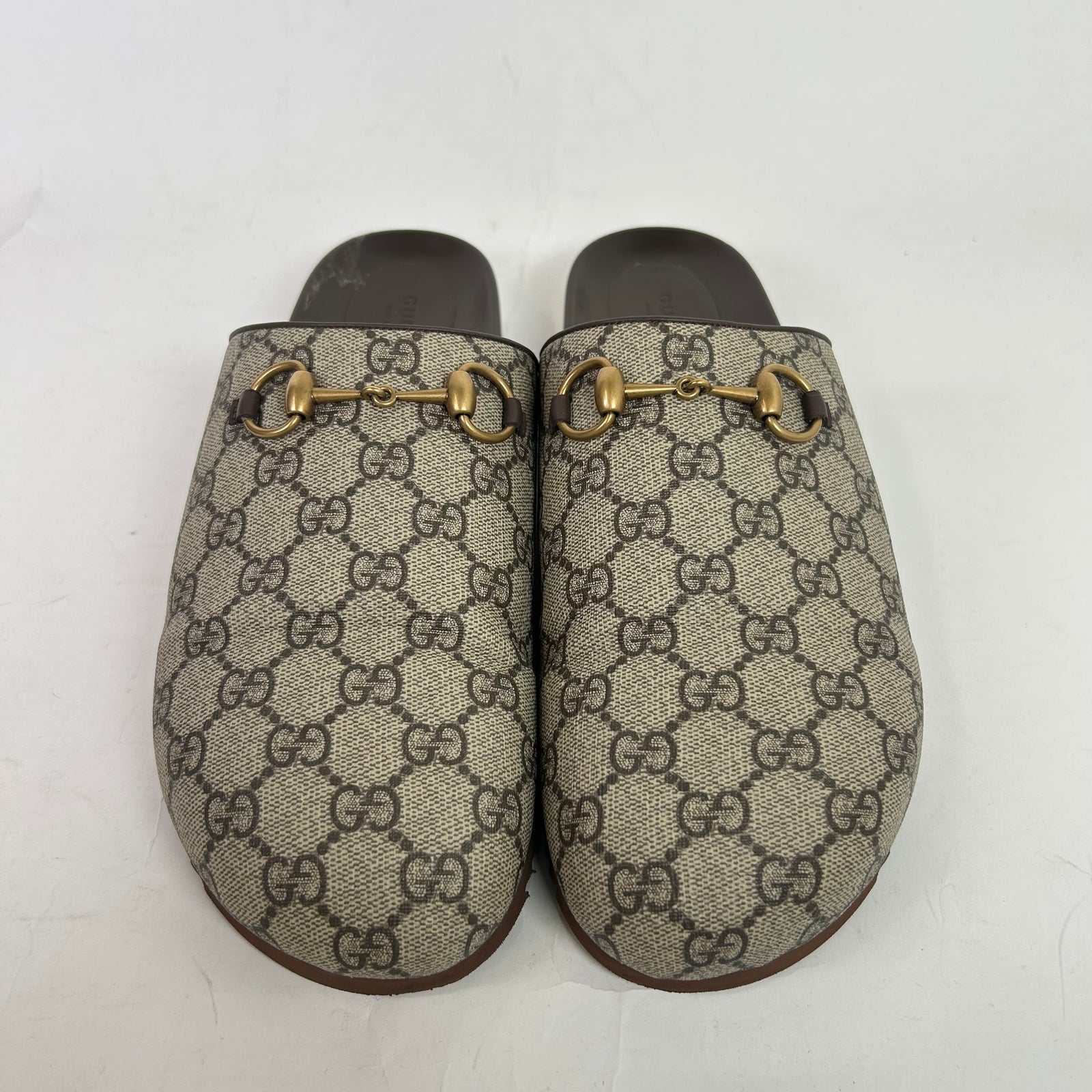 Gucci GG Supreme Horsebit Mules