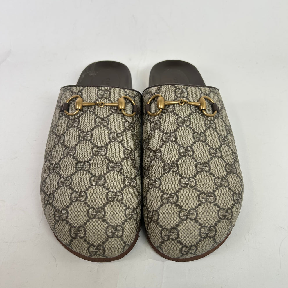 Gucci GG Supreme Horsebit Mules