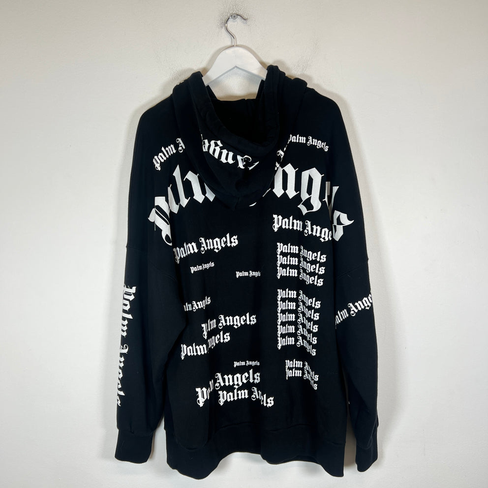 Palm Angels Black Ultra Logo Hoodie Size L