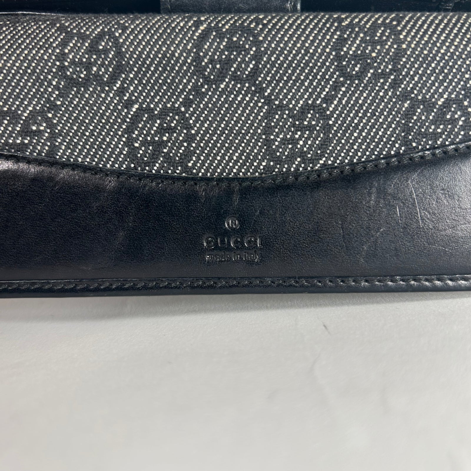 Gucci Grey Canvas Guccisima Wallet