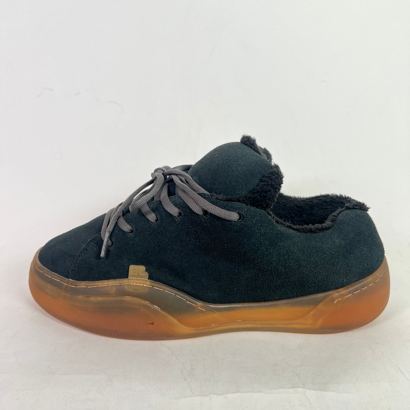 ERL Black/Gum Vamp Suede Low-Top Sneaker Size 12