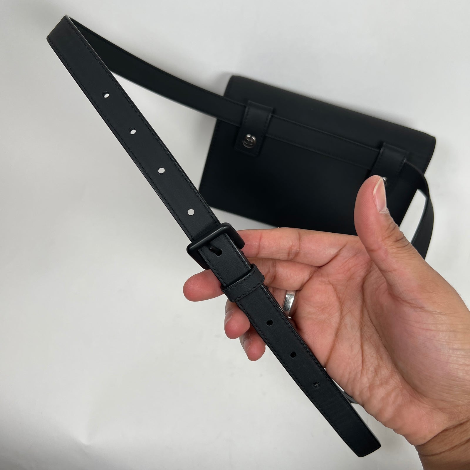 Dior Black Ultra Matte Calfskin Saddle Belt Bag