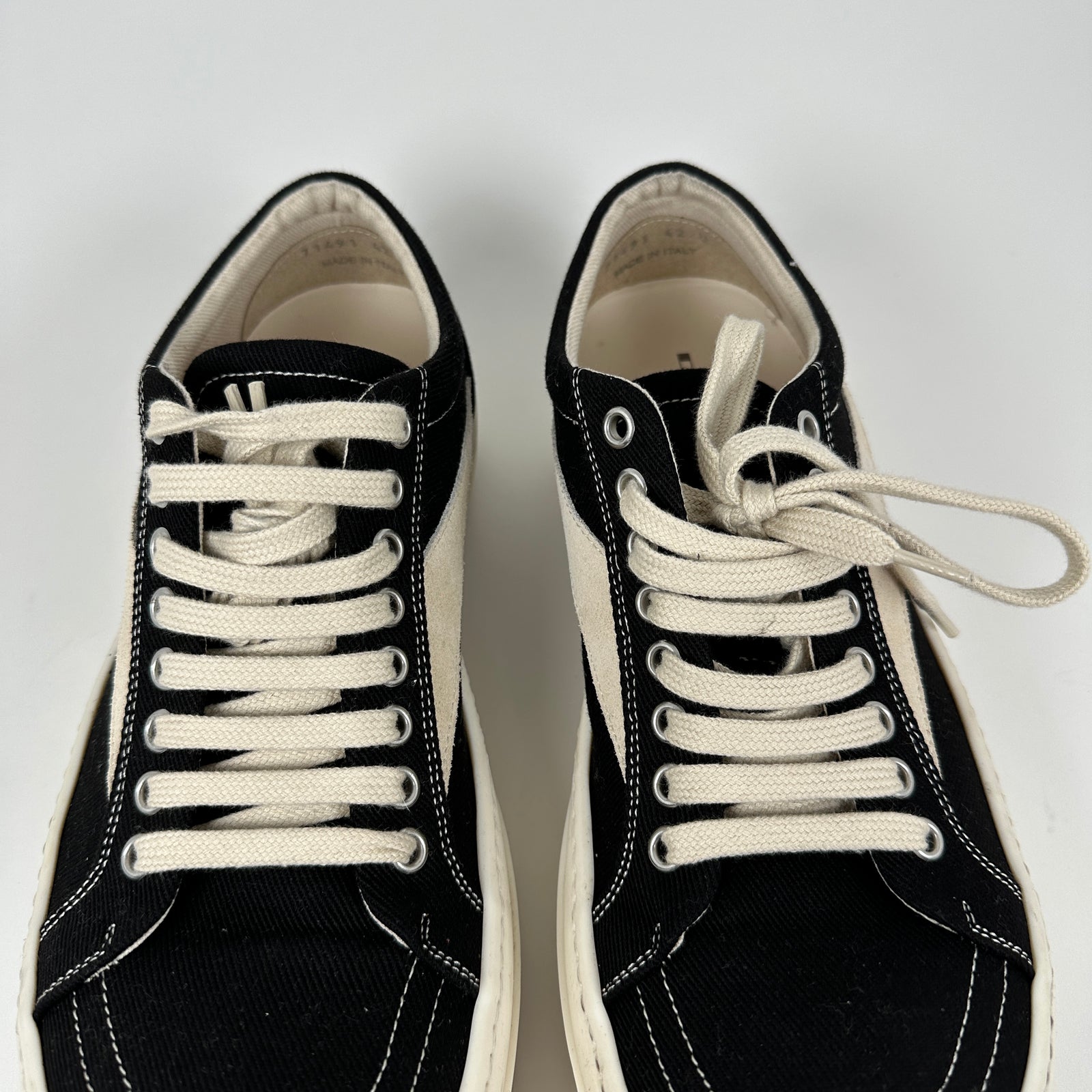 Rick Owen DRKSHDW Vintage Black Low Top Size 9