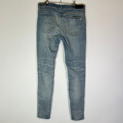 Amiri Lightwash Leopard Thrasher Jeans