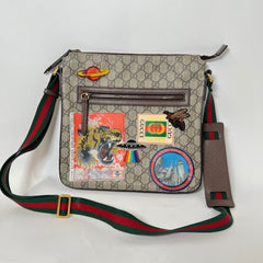 Gucci GG Monogram Courrier Patch Messenger Bag