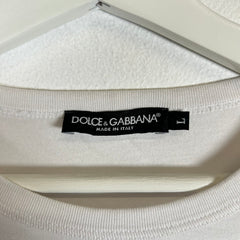 Dolce & Gabbana White "Prince I Was There" T-shirt Size L