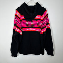 Celine Knit Pink/Black Logo Hoodie