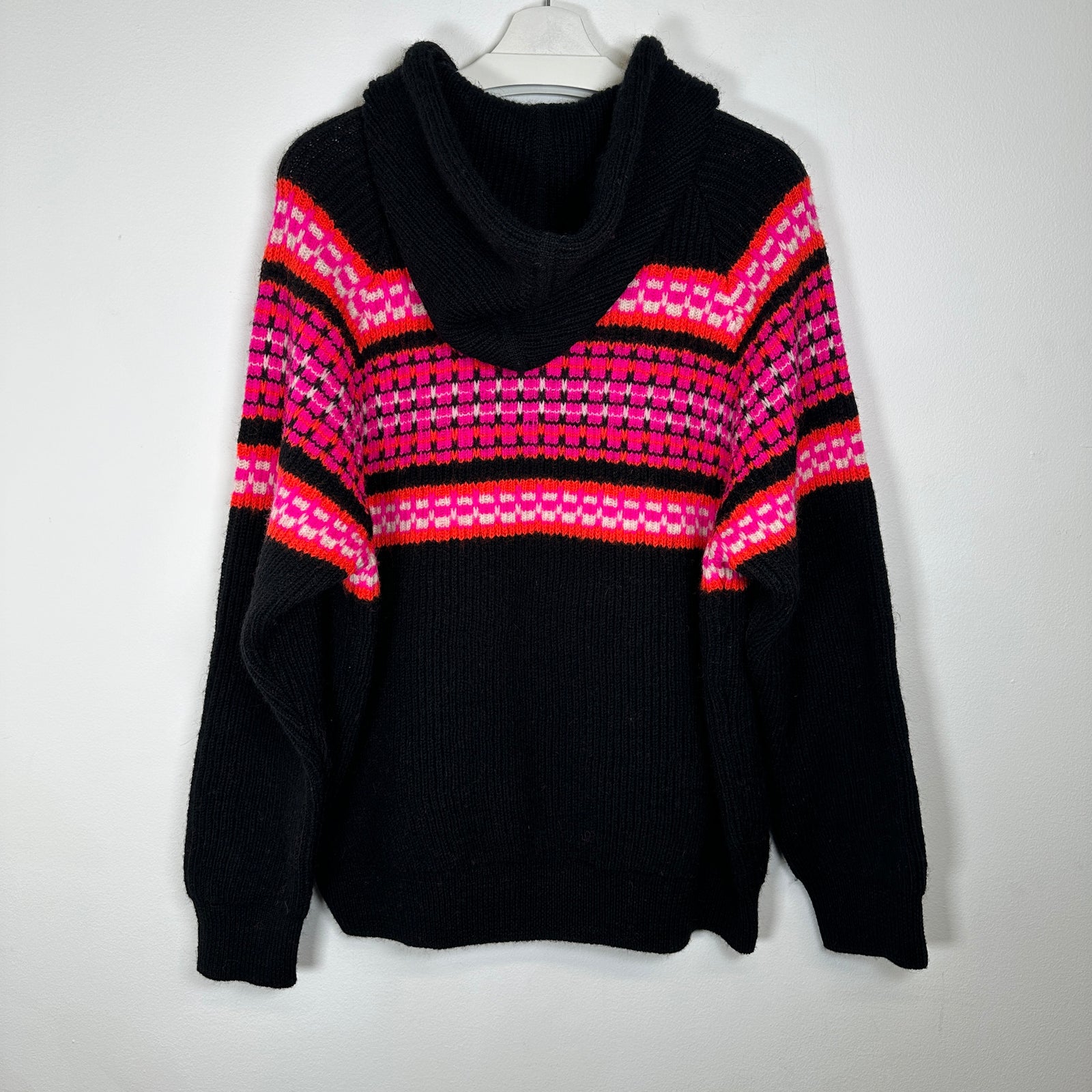 Celine Knit Pink/Black Logo Hoodie