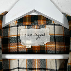 Greg Lauren Green/Yellow GL1 Flannel Size 4
