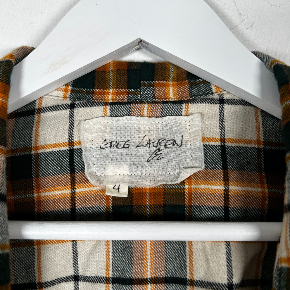Greg Lauren Green/Yellow GL1 Flannel Size 4