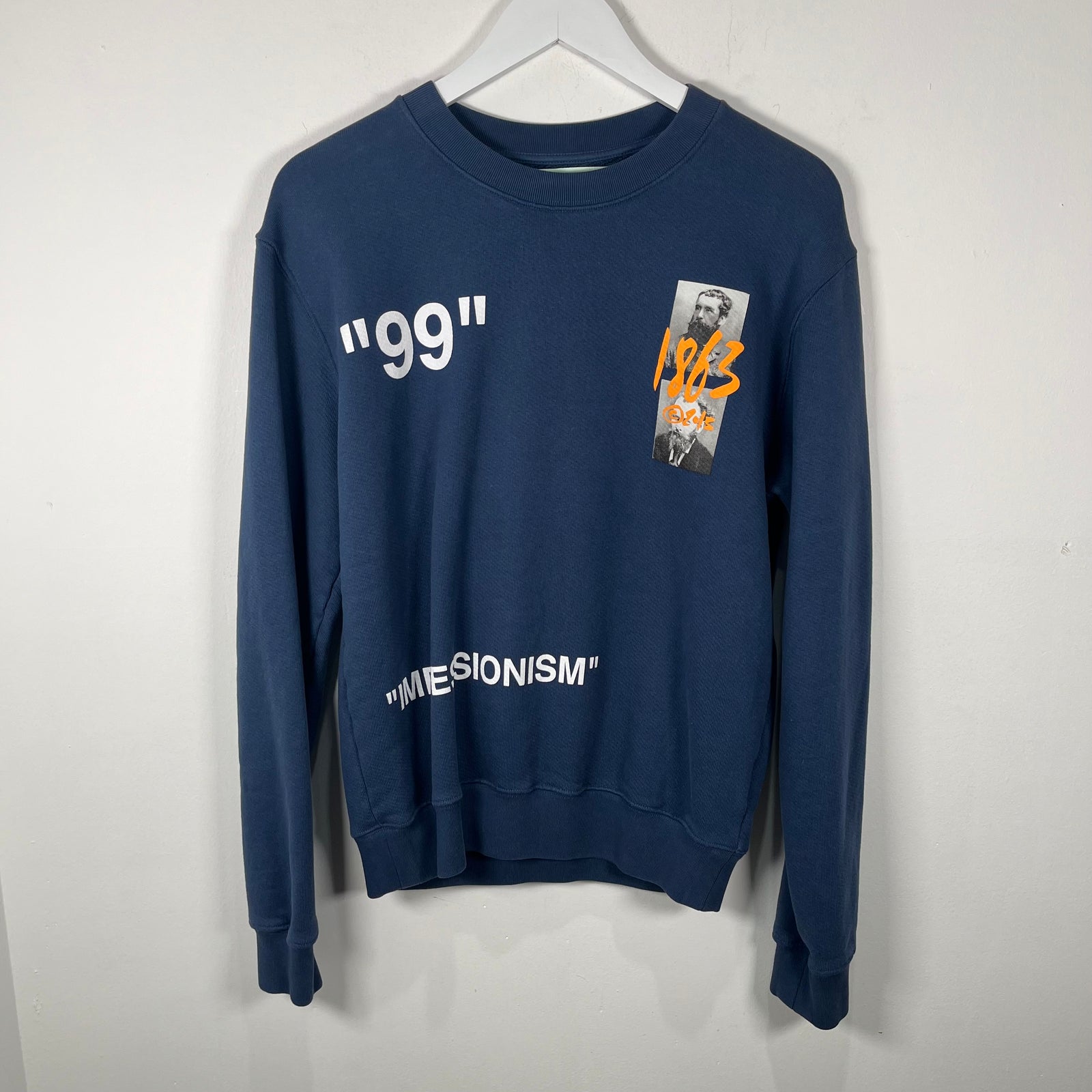 Off White "Impressionism" Navy Crewneck Size S
