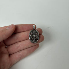 Chrome Hearts 'Oval Cross' Silver Pendant