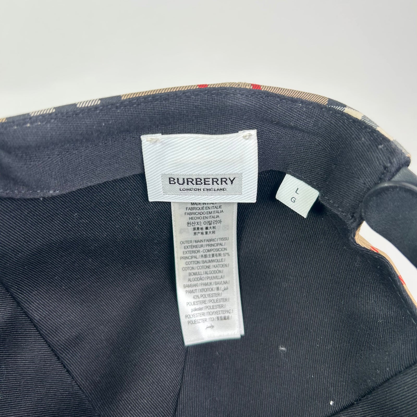 Burberry Check Baseball Hat