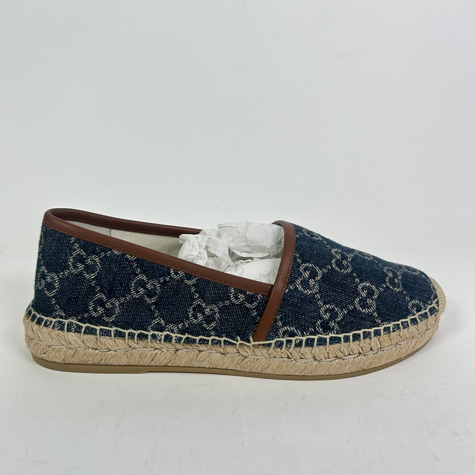 Gucci Blue Denim GG Espadrilles