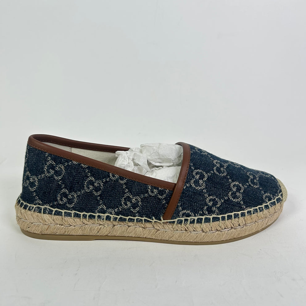 Gucci Blue Denim GG Espadrilles