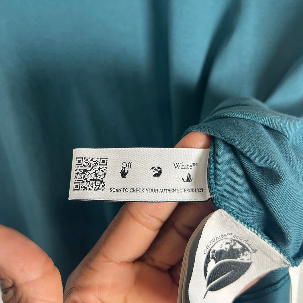 Off-White Teal Chain Arrows T-Shirt Size S