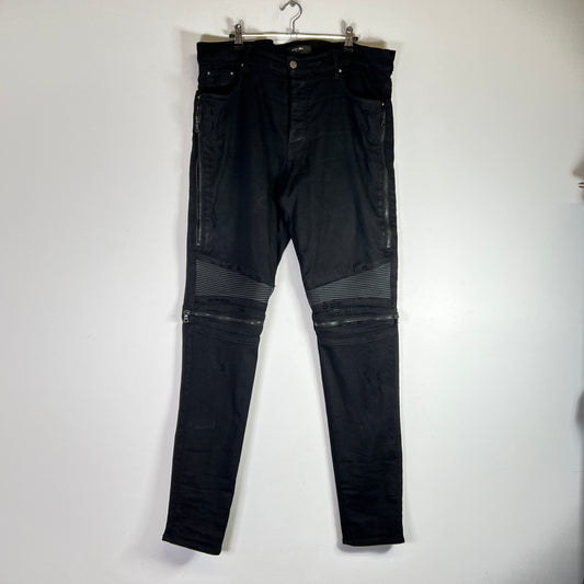 Amiri MX2 Biker Leather Patch Jeans