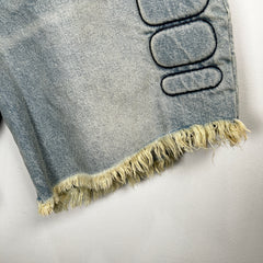 Satoshi Nakakamoto Denim Moto Shorts Size L