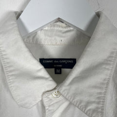 CDG Homme White/Camo Patchwork Button-Up Shirt Size M