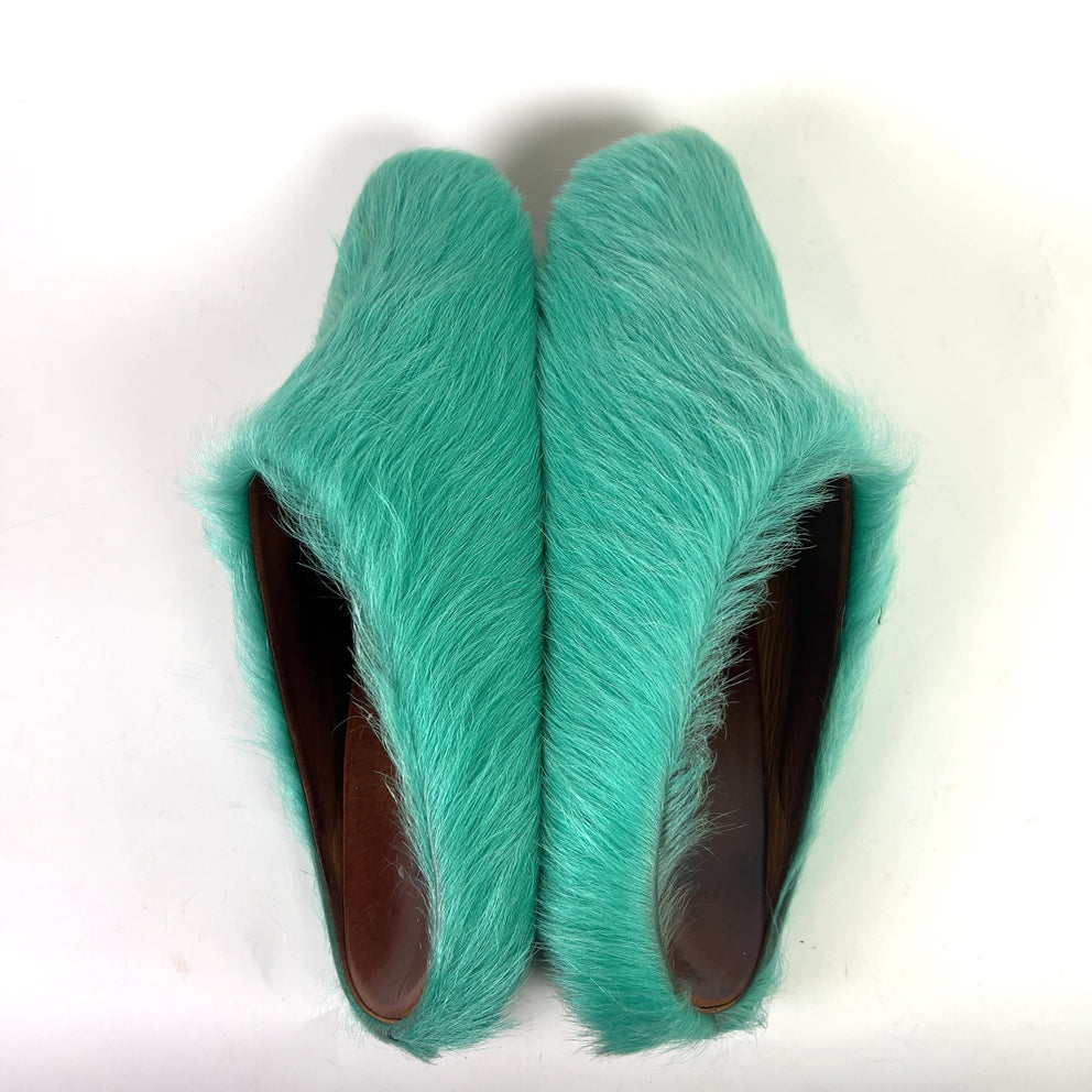 Marni Iris Blue Fussbet Sabot Mules