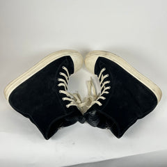 Rick Owens Black Suede High-Top Ramones Size 42
