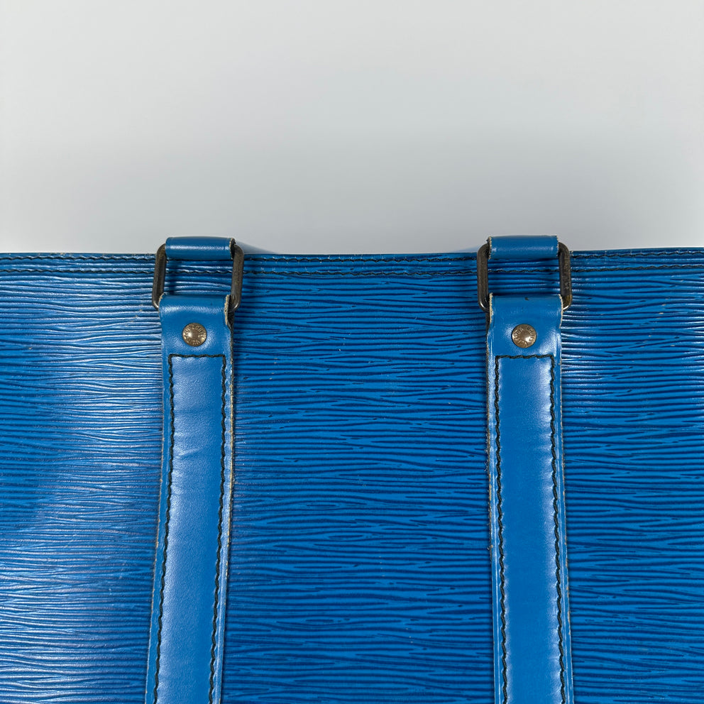 Louis Vuitton Blue Epi Leather Duffle Keepall Size 45