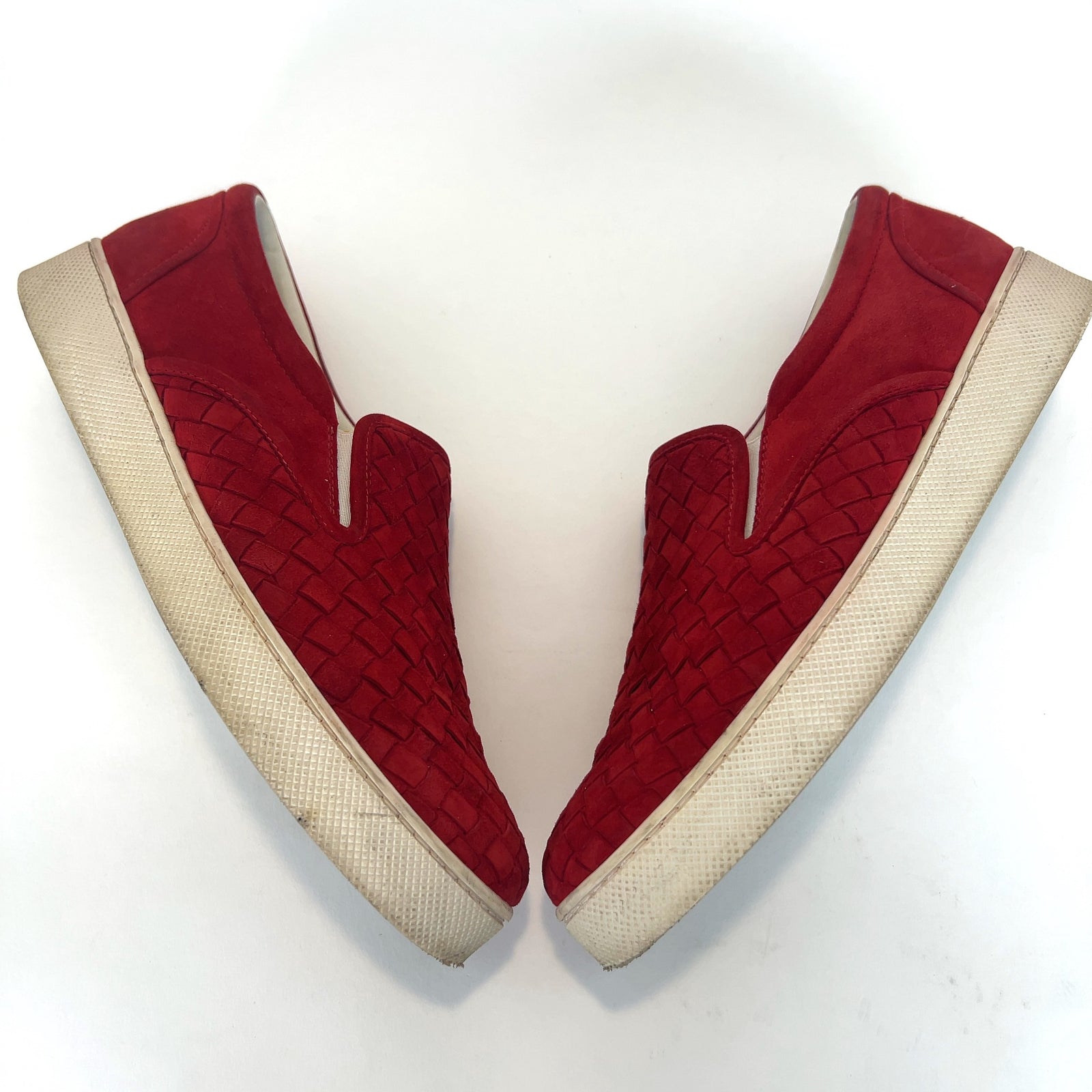 Bottega Veneta Intrecciato Weave Suede Lowtop Sneakers