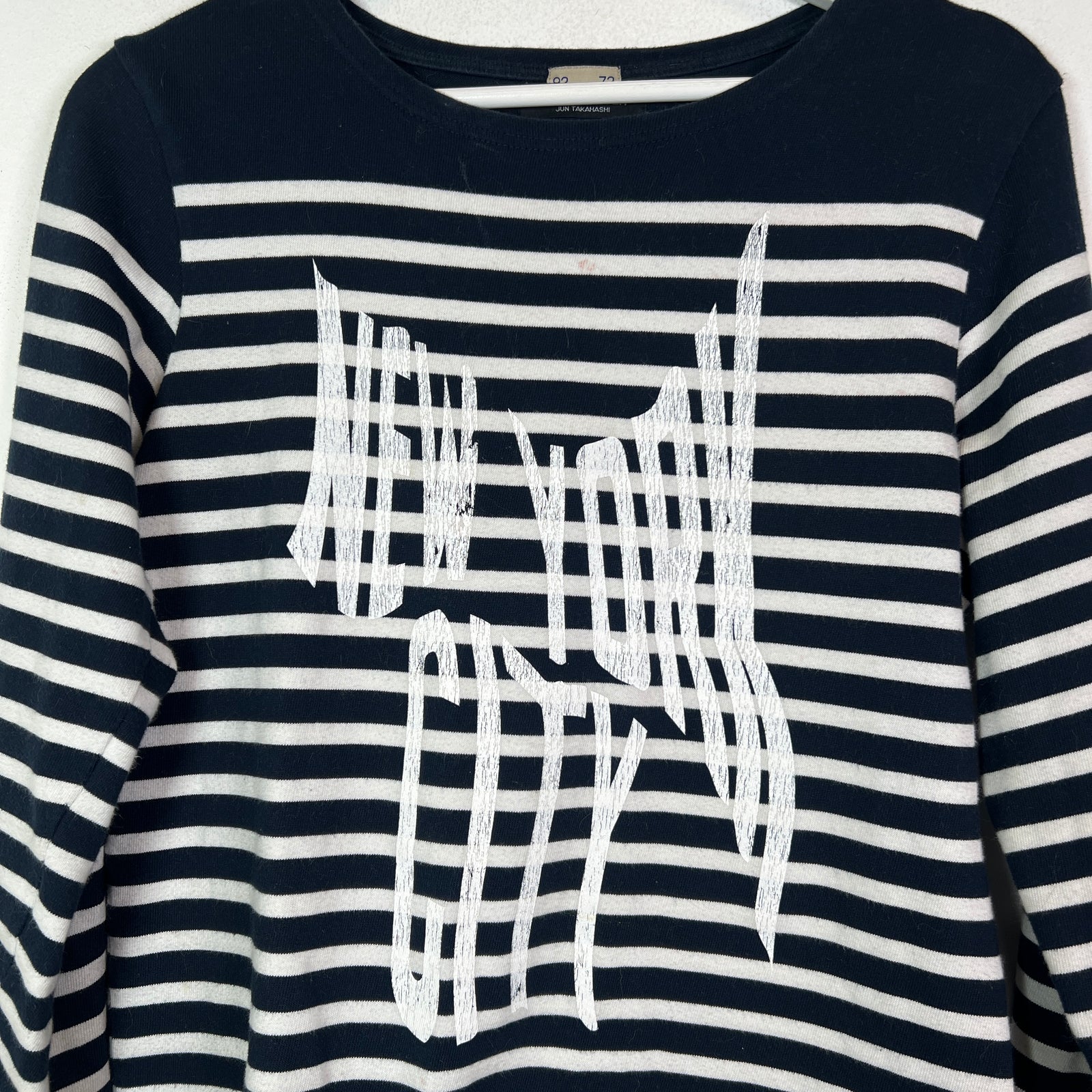 Undercover SS04 "New York City" Navy Striped Longsleeve Size S