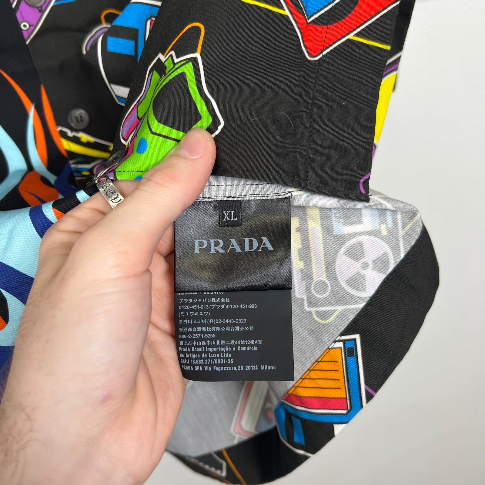 Prada Double Match Shirt Flame & Records Size XL