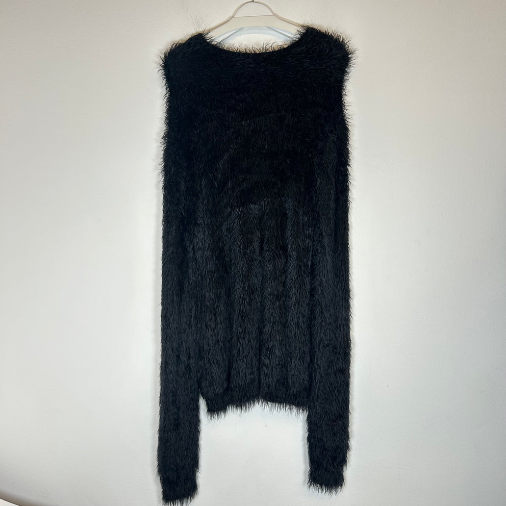 Alyx Black Fur Sweater Size XL