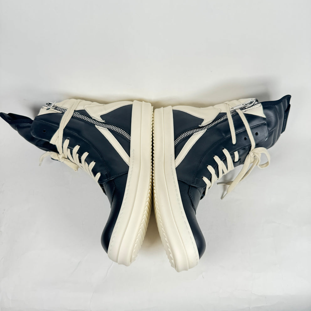 Rick Owens Black/Milk Geobasket Size 42