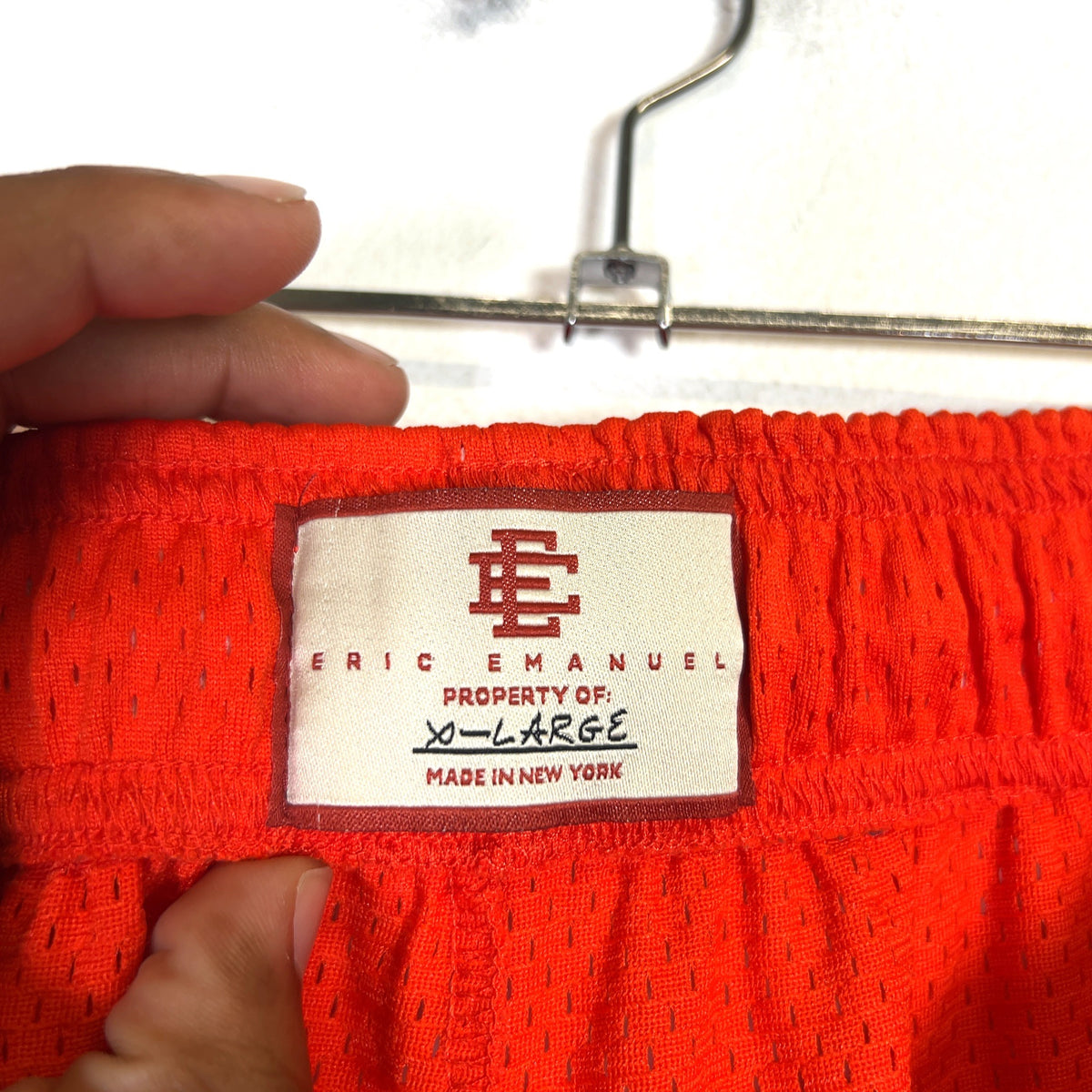 Eric Emanuel Orange Lightning Bolt Basic EE Shorts