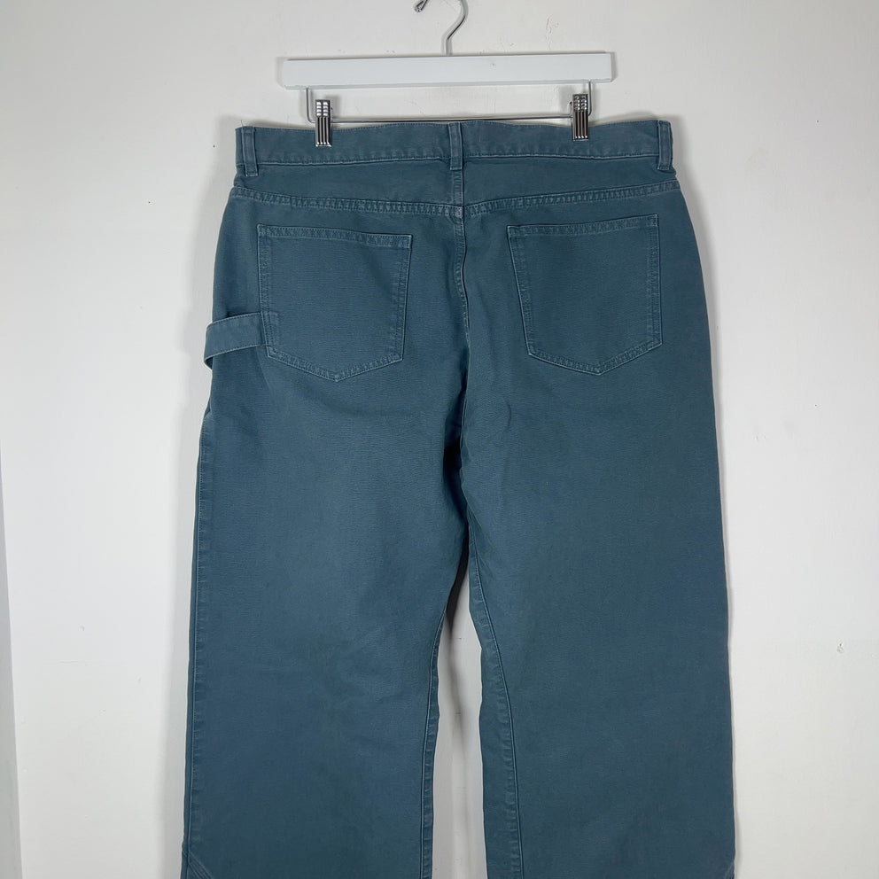 JW Anderson Blue 'Twisted' Workwear Canvas Pants