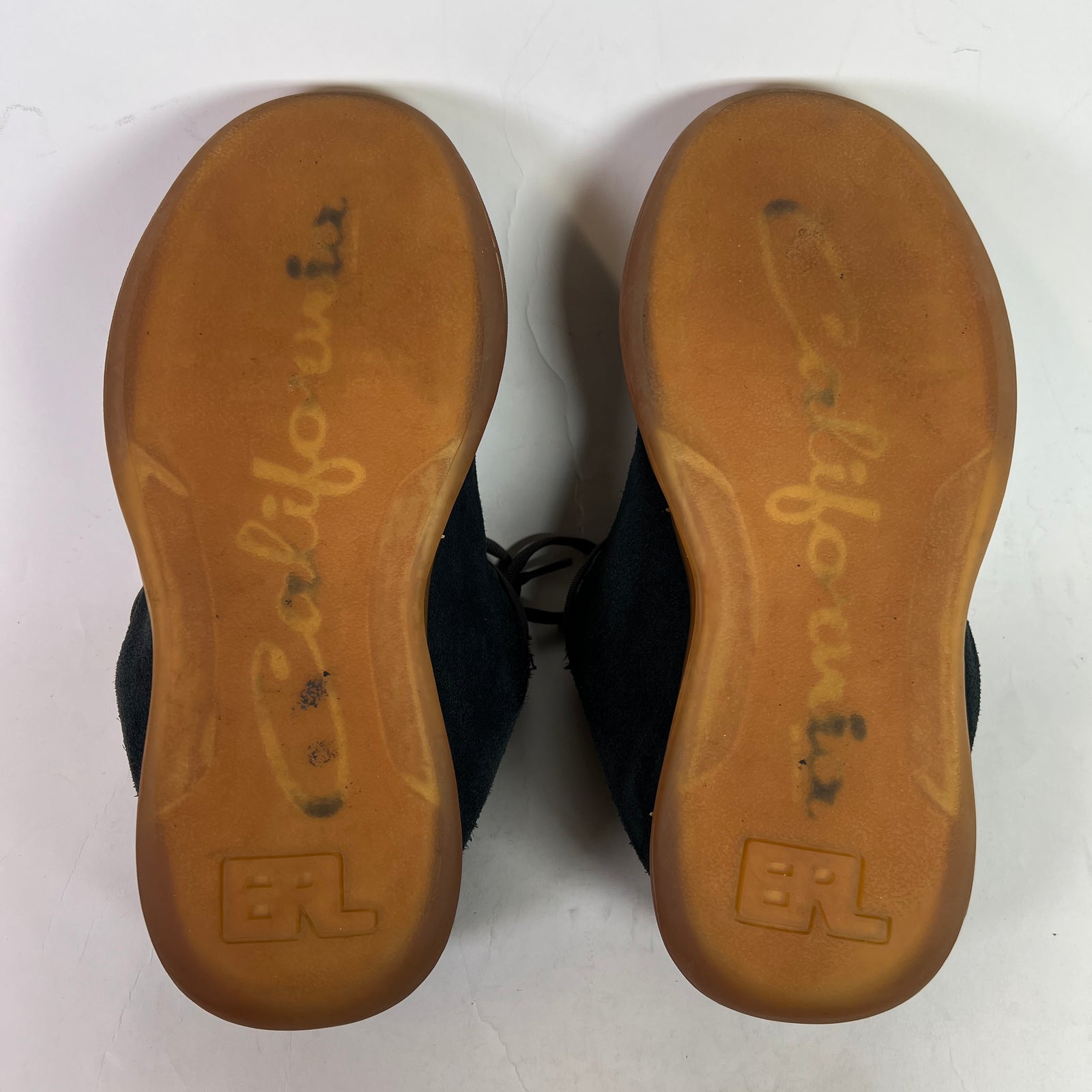 ERL Black/Gum Vamp Suede Low-Top Sneaker Size 12