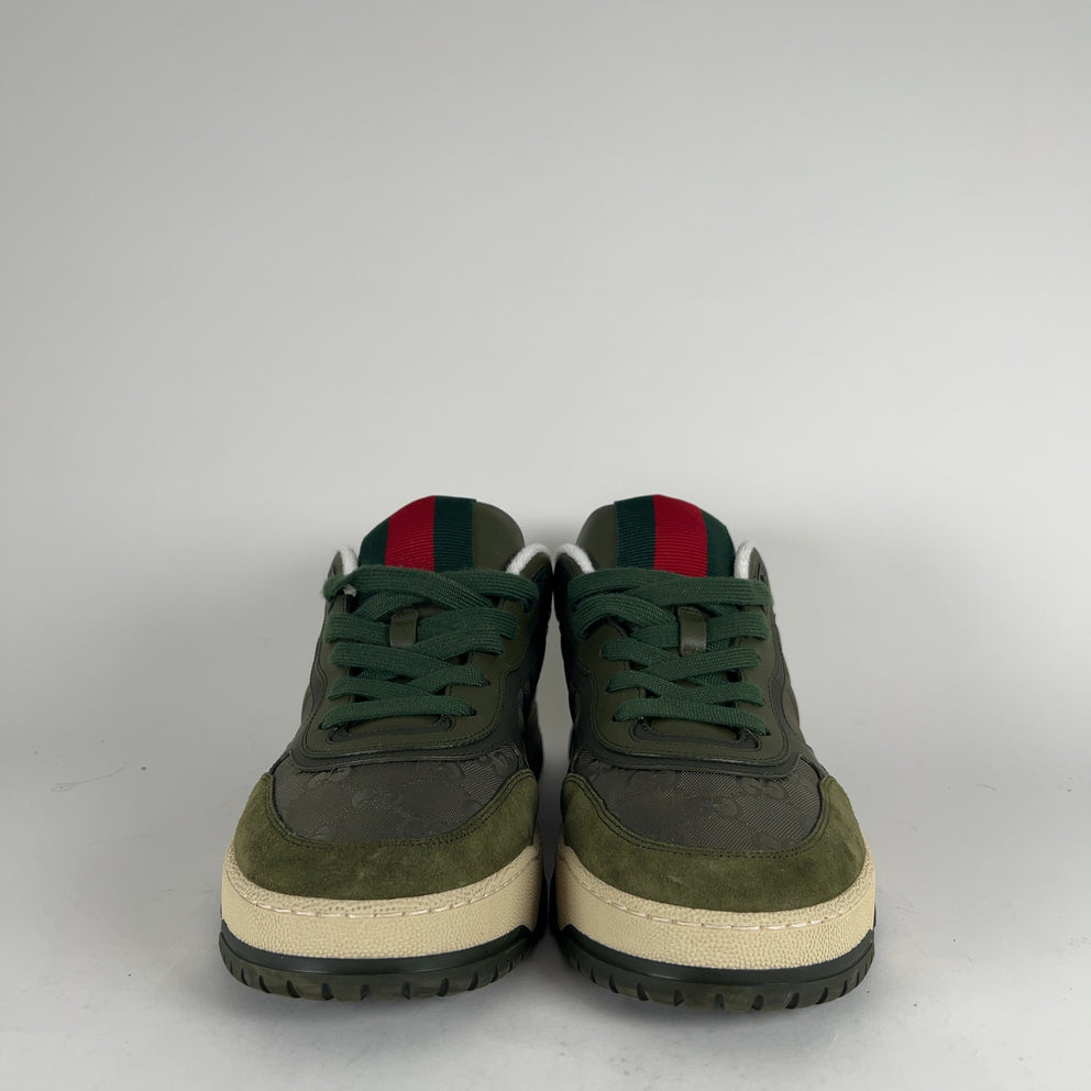 Gucci Re-Web Green GG Low Top Low Top Sneakers Size 11.5