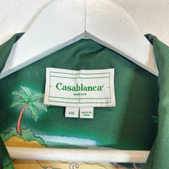 Casablanca Green Casa Airplane Silk Button-Up Shirt Size XXL