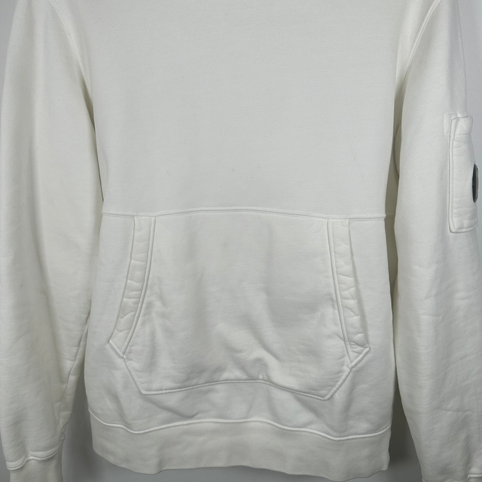 C.P. Company White Hoodie Size M