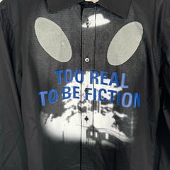 Walter Van Beirendock Black Fiction Button Up Shirt Size L